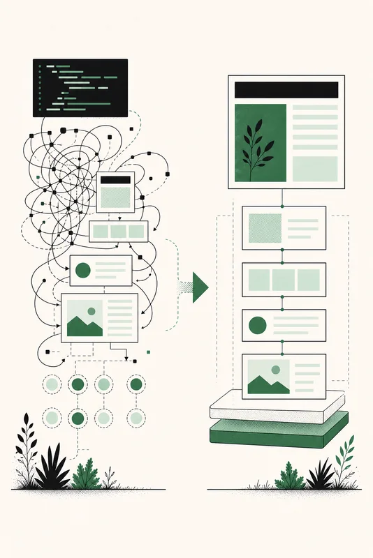 A tangled custom script transformed into a simpler native interface structure.